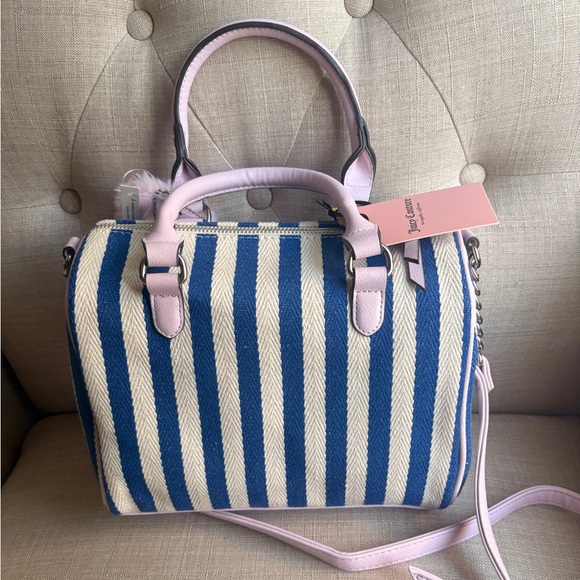 Juicy Couture blue stripe speedy satchel - Picture 3 of 3